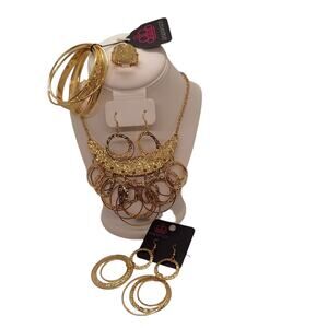 Gold Paparazzi Fashion Fix Magnificent Musings 4 Piece Set